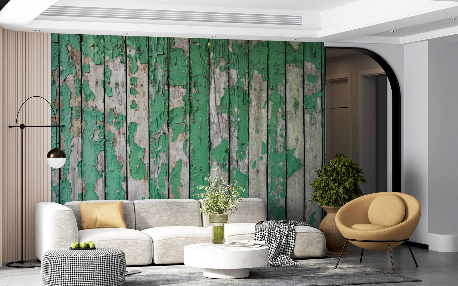 Papier peint une clôture qui a perdu son éclat vert