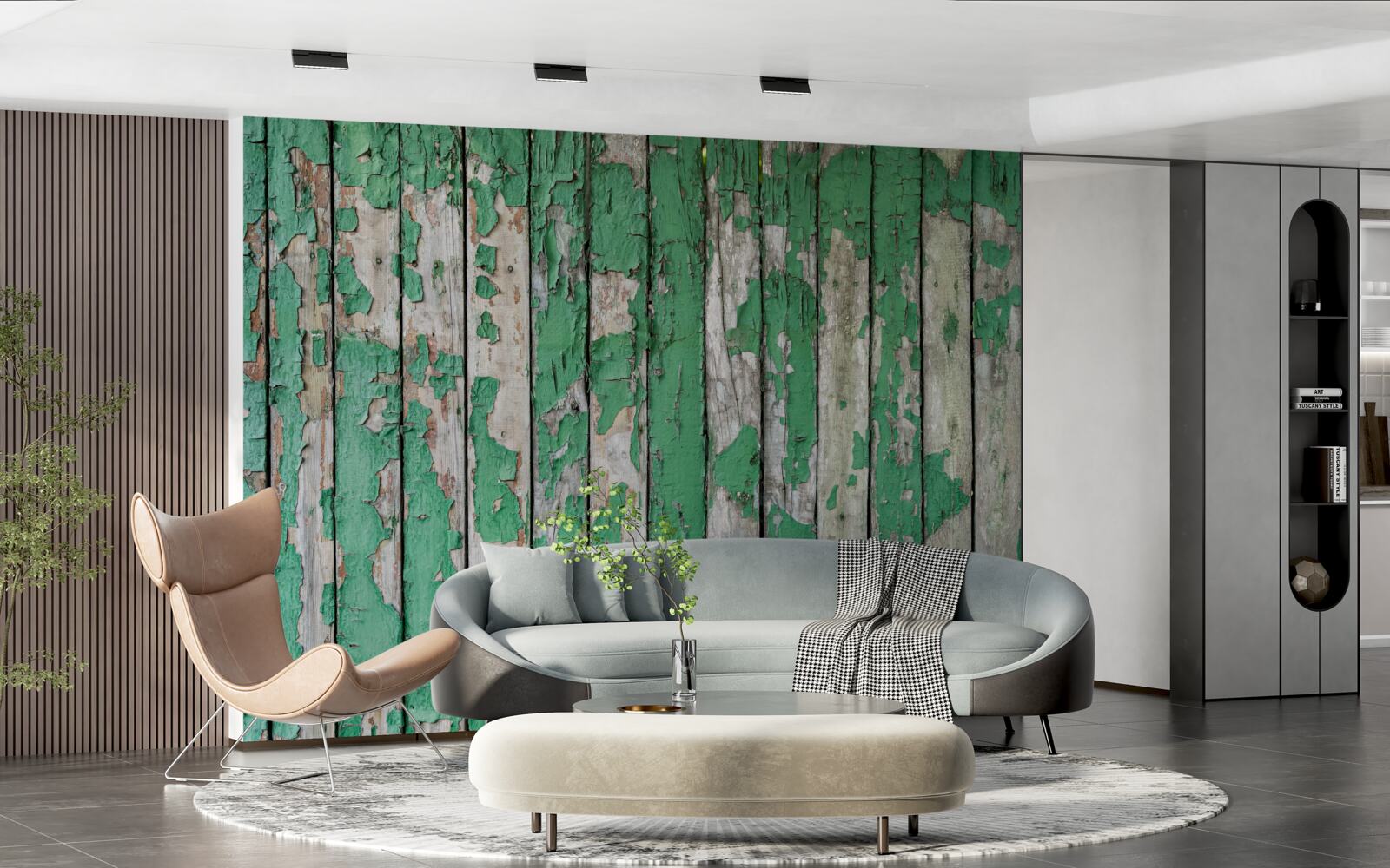 Papier peint une clôture qui a perdu son éclat vert