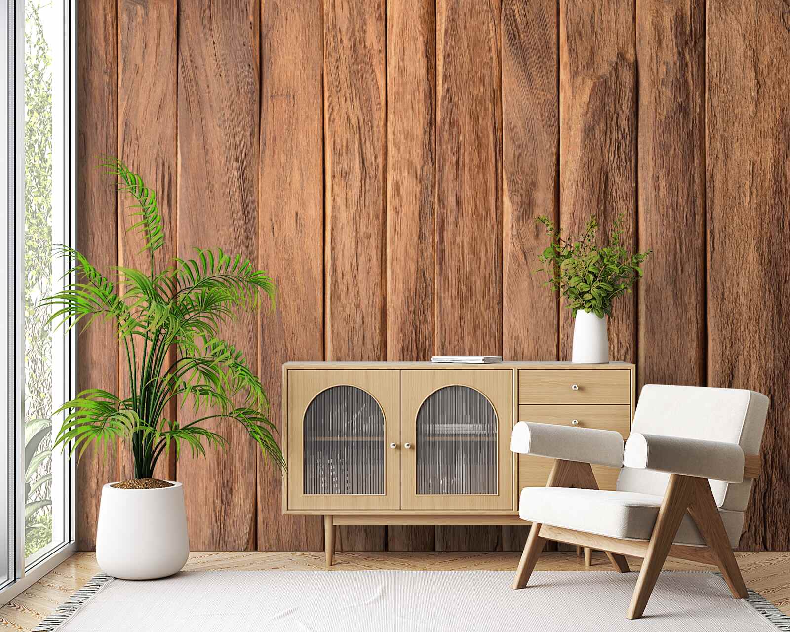 Papier peint planche de bois texturée