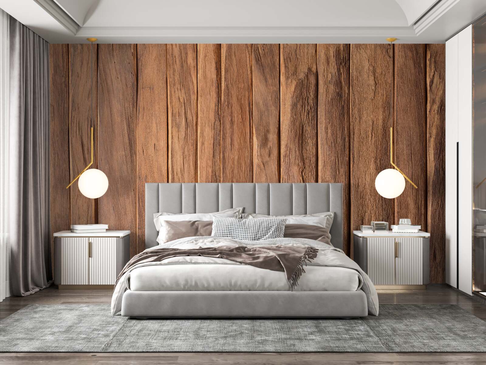 Papier peint planche de bois texturée