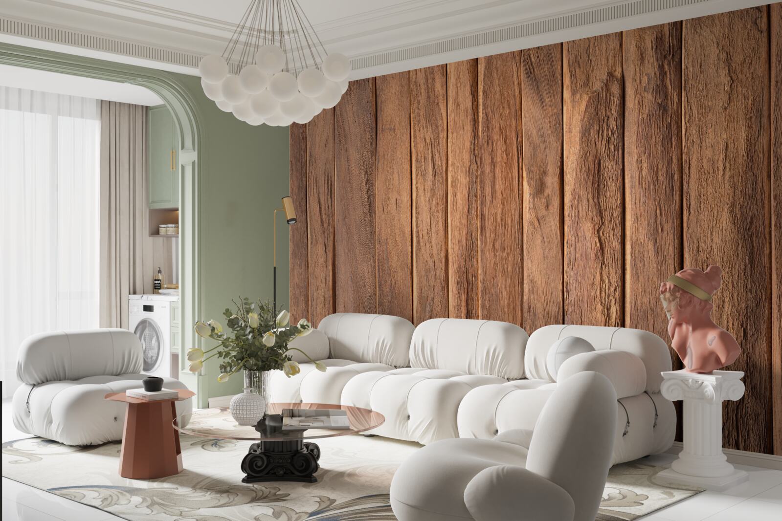 Papier peint planche de bois texturée