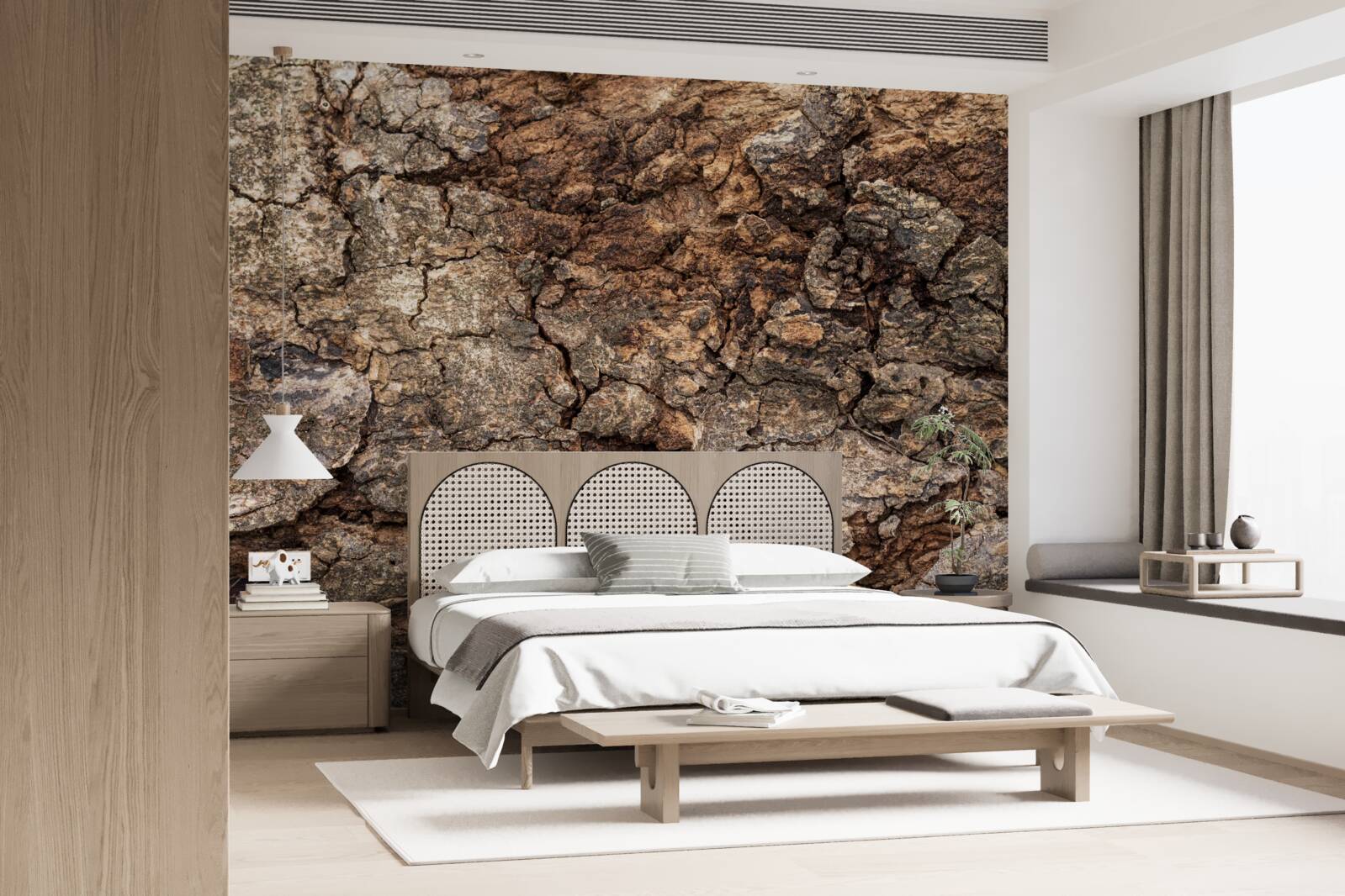 Papier peint peau de bois authentique