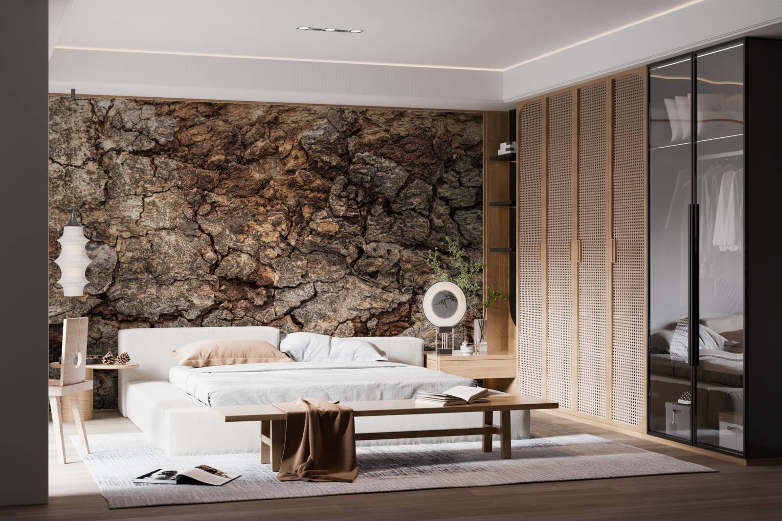 Papier peint peau de bois authentique