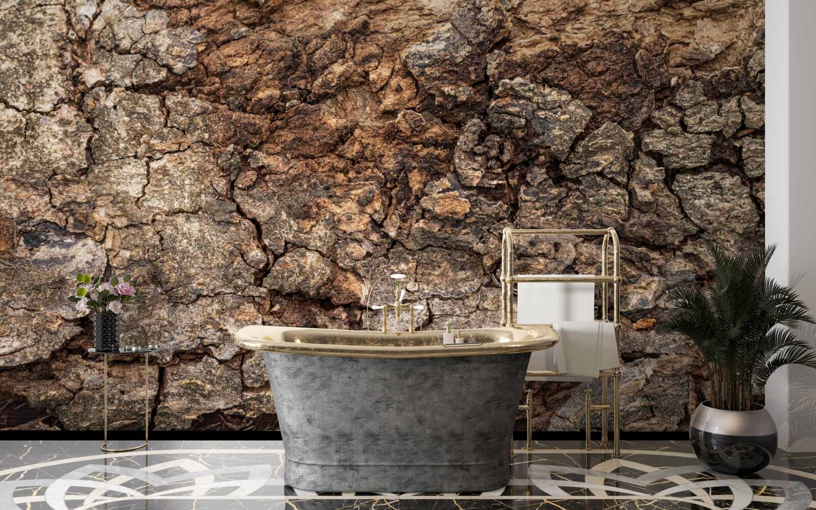 Papier peint peau de bois authentique