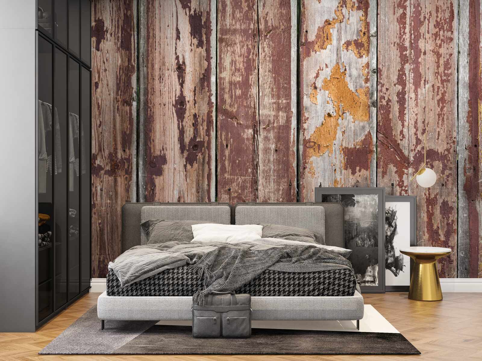 Papier peint fond en bois imprégné d'humidité