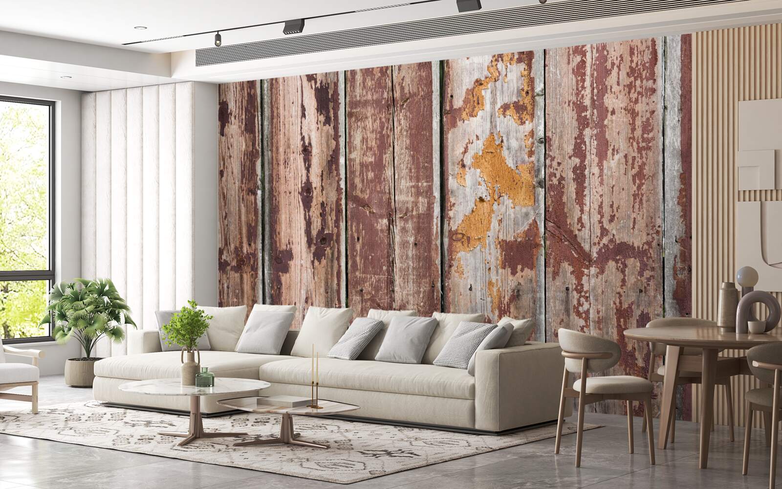 Papier peint fond en bois imprégné d'humidité