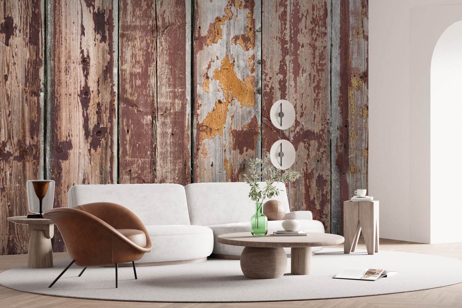 Papier peint fond en bois imprégné d'humidité