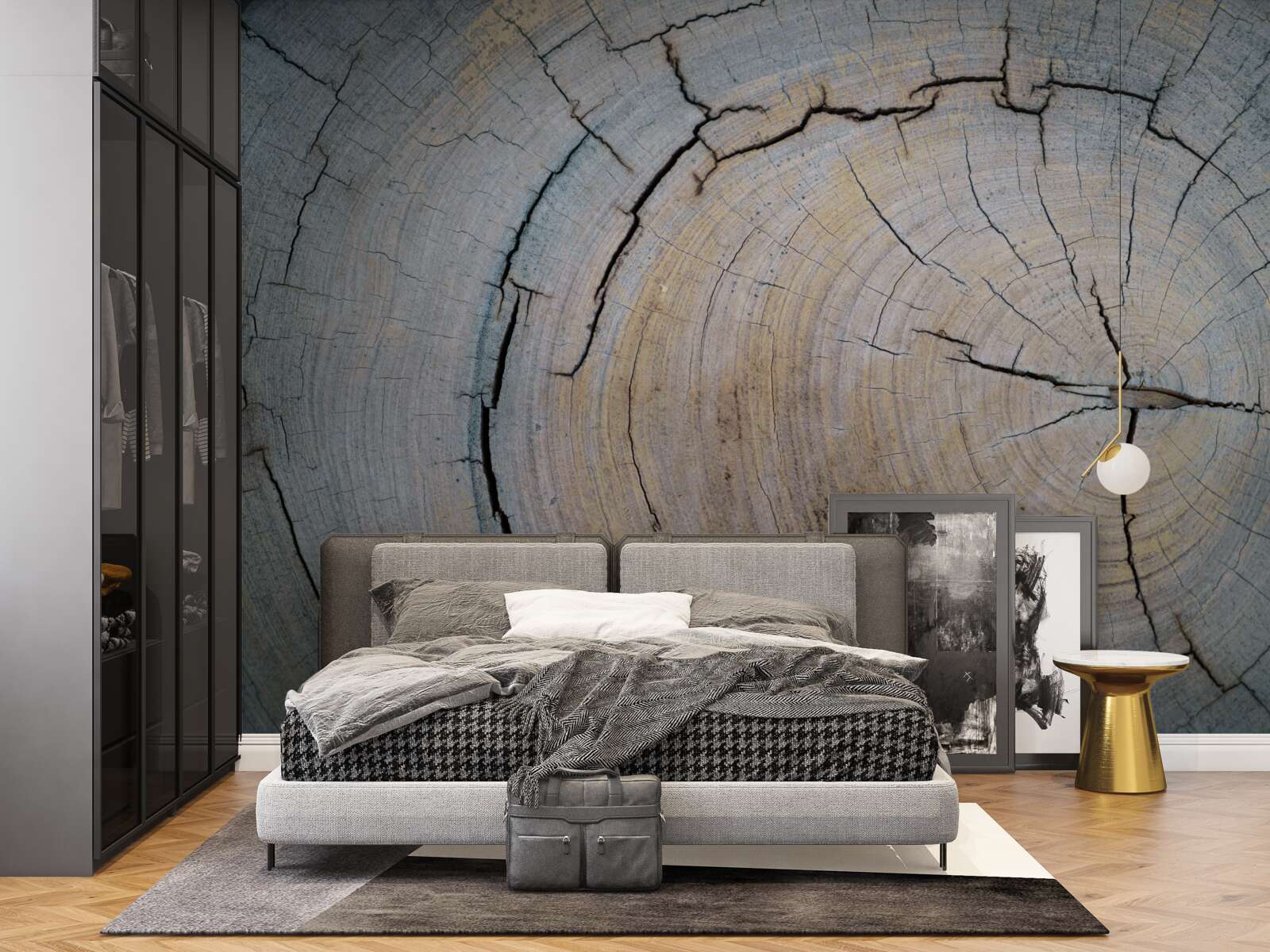 Papier peint vue détaillée du tronc d'arbre