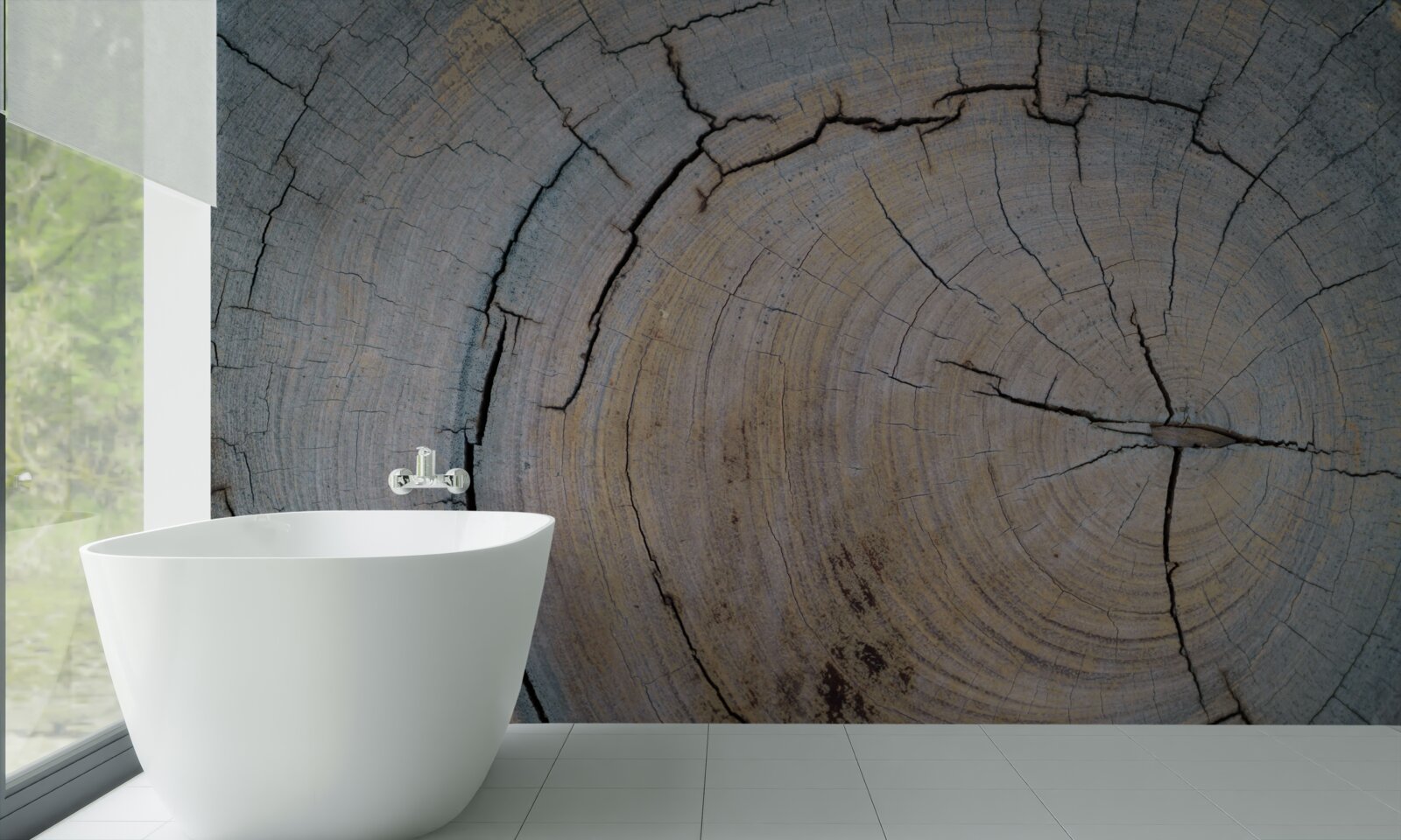 Papier peint vue détaillée du tronc d'arbre