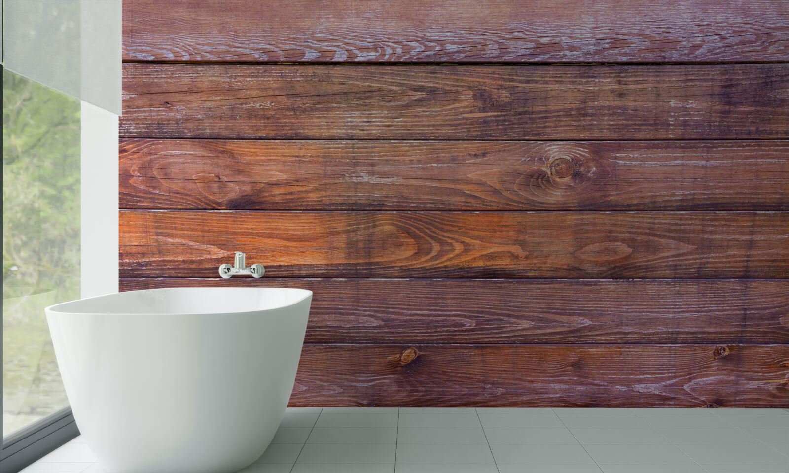 Papier peint structure en planches de bois