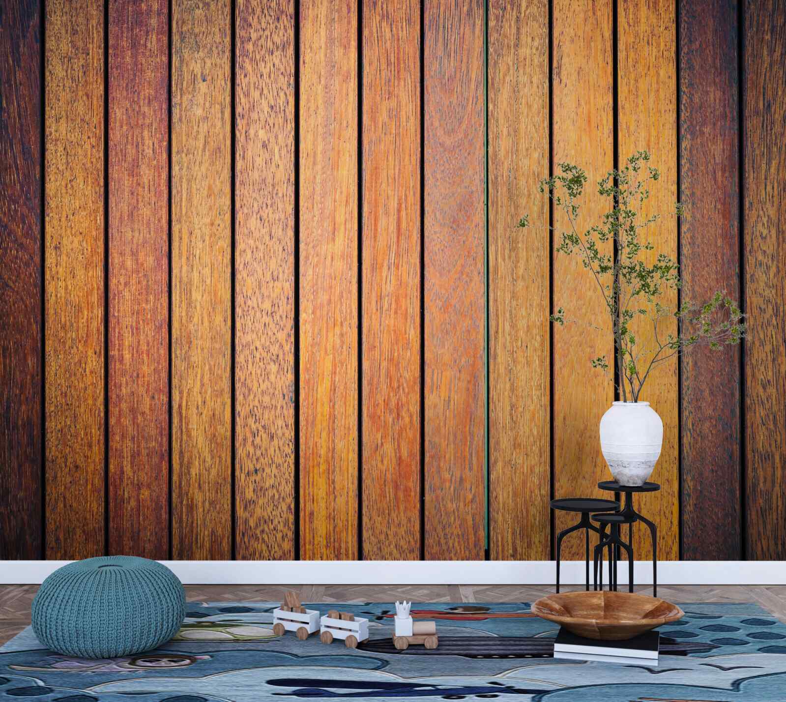 Papier peint textures de bois antique