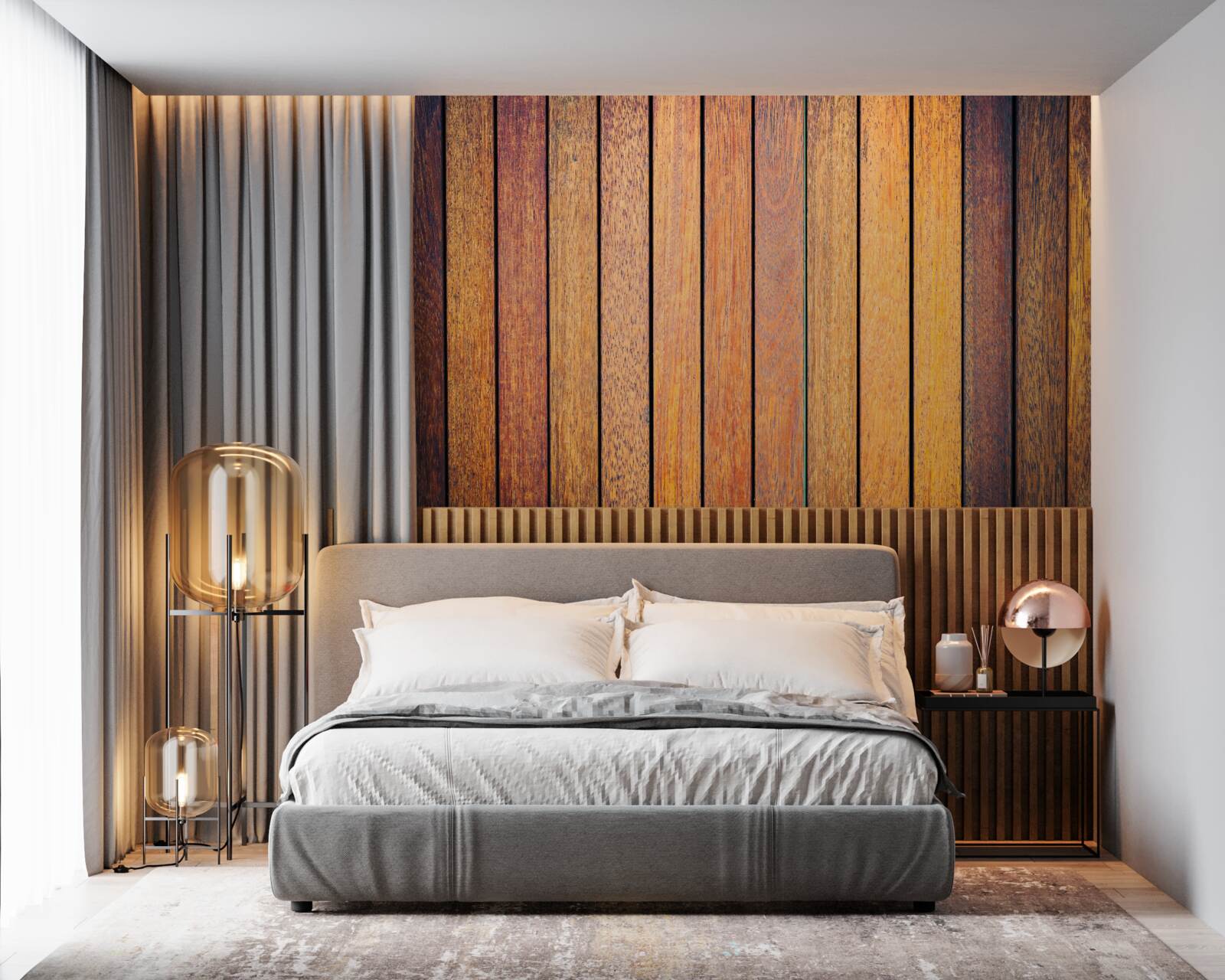 Papier peint textures de bois antique