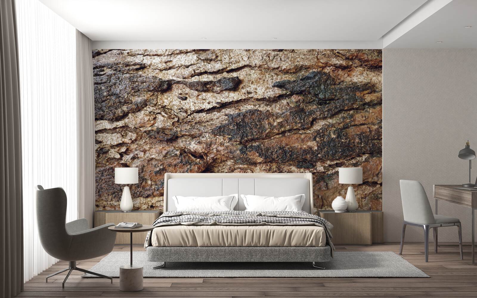 Papier peint cuir naturel attrayant