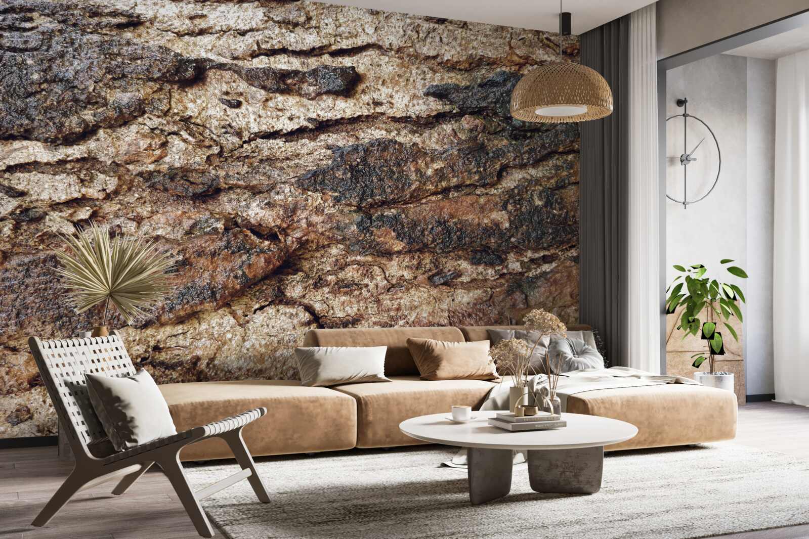 Papier peint cuir naturel attrayant