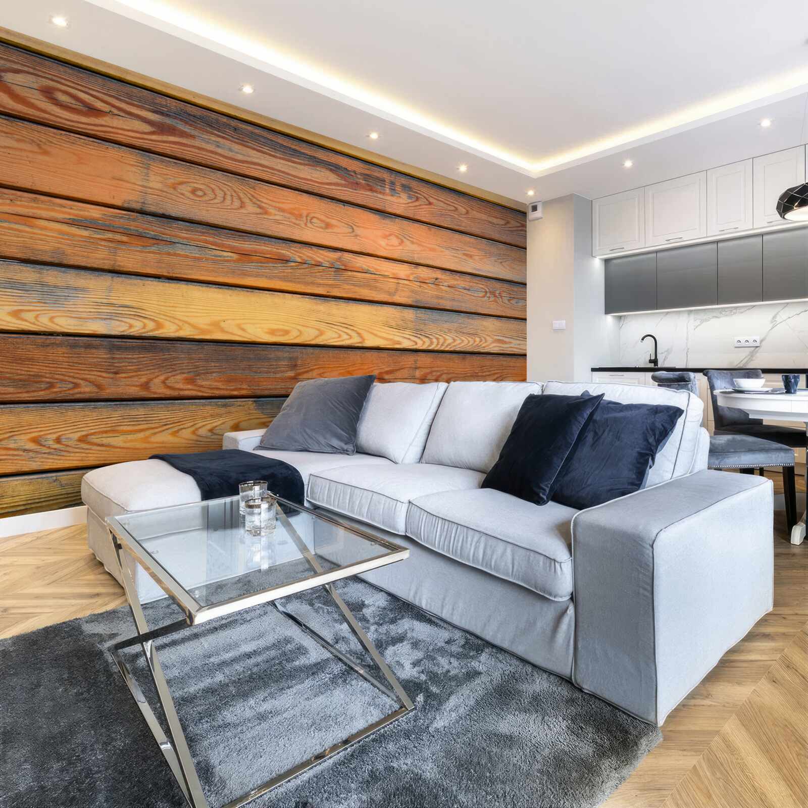 Papier peint planches de bois anciennes