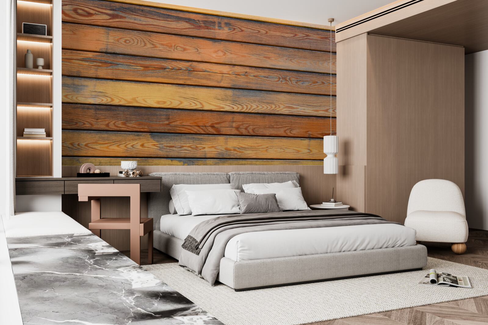 Papier peint planches de bois anciennes