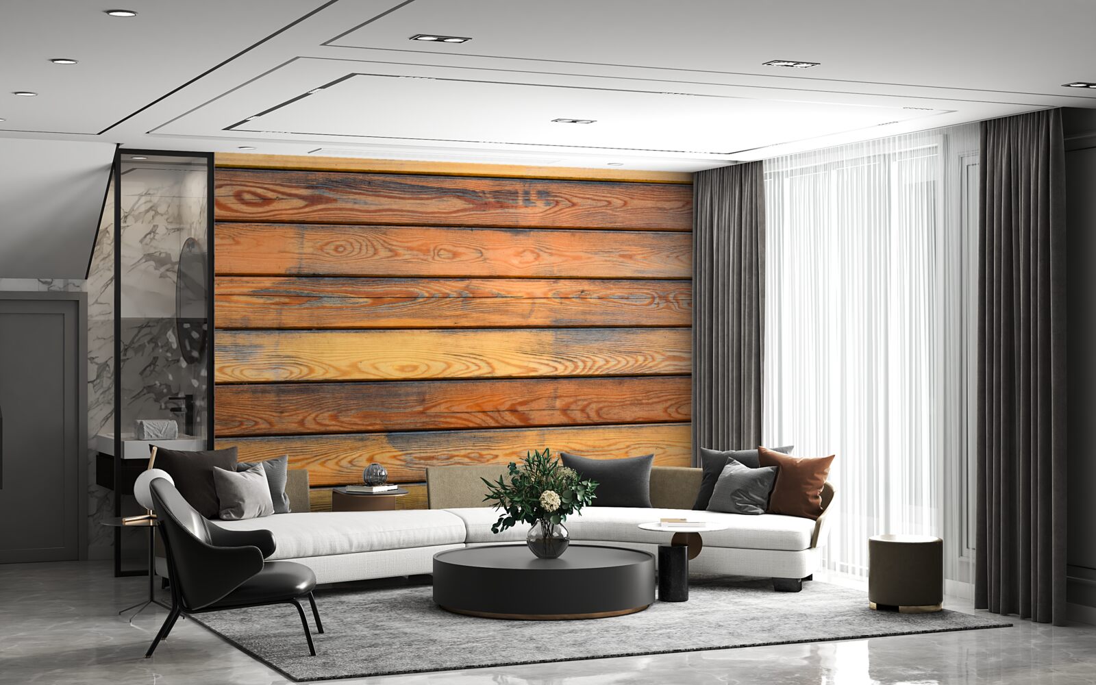 Papier peint planches de bois anciennes