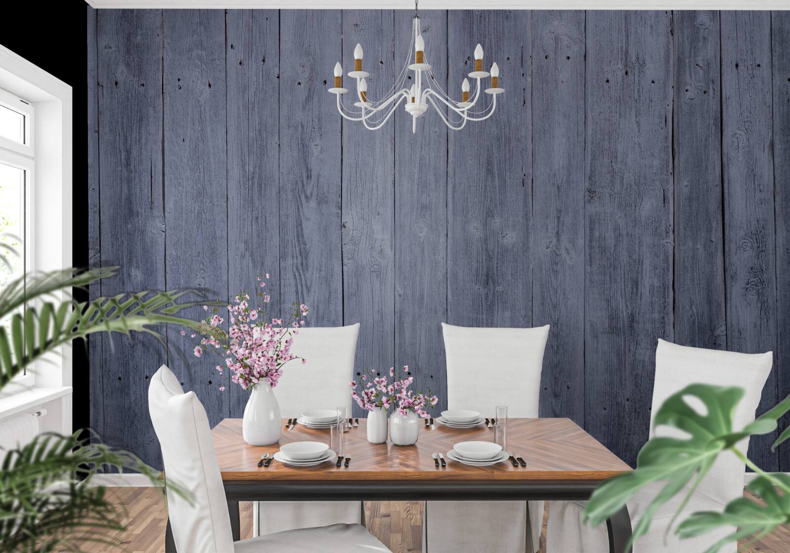 Papier peint clôture historique en bois