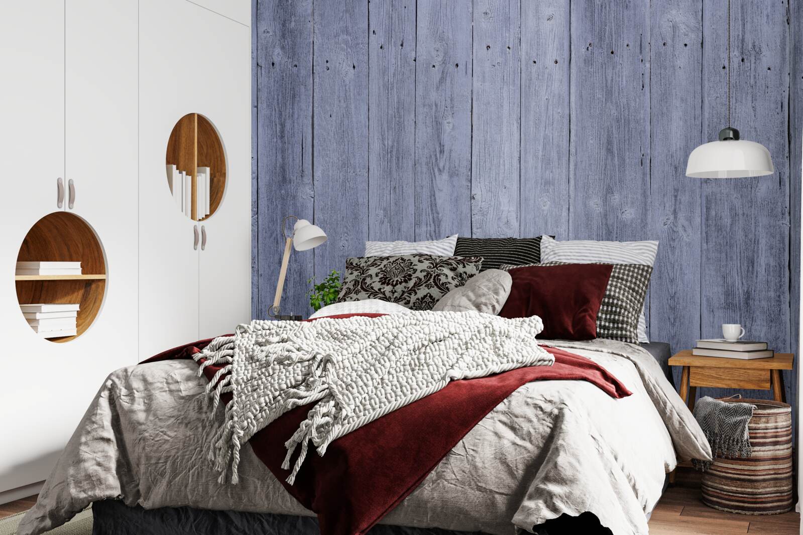 Papier peint clôture historique en bois