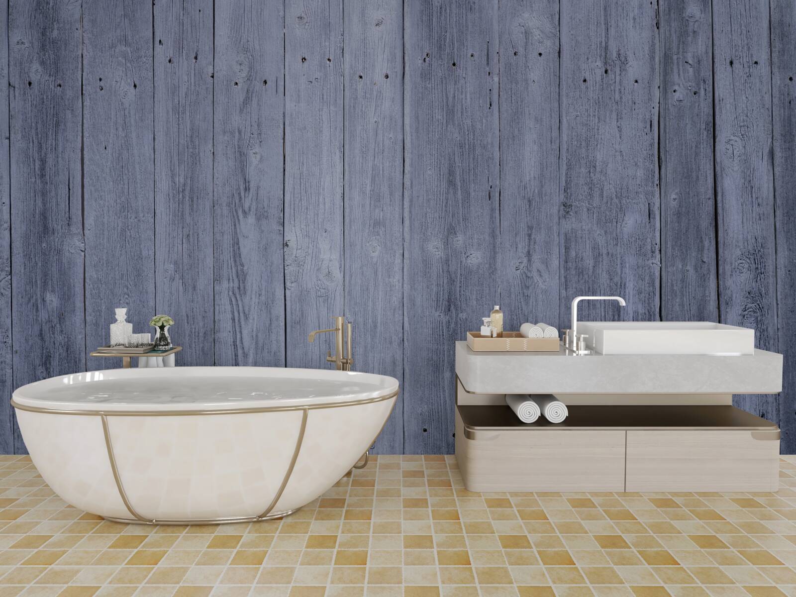 Papier peint clôture historique en bois