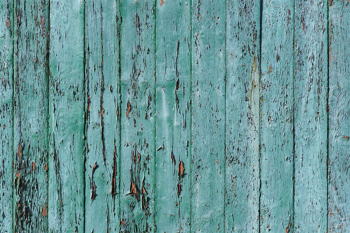 Papier peint planches de bois, peintes en vert menthe, vieux