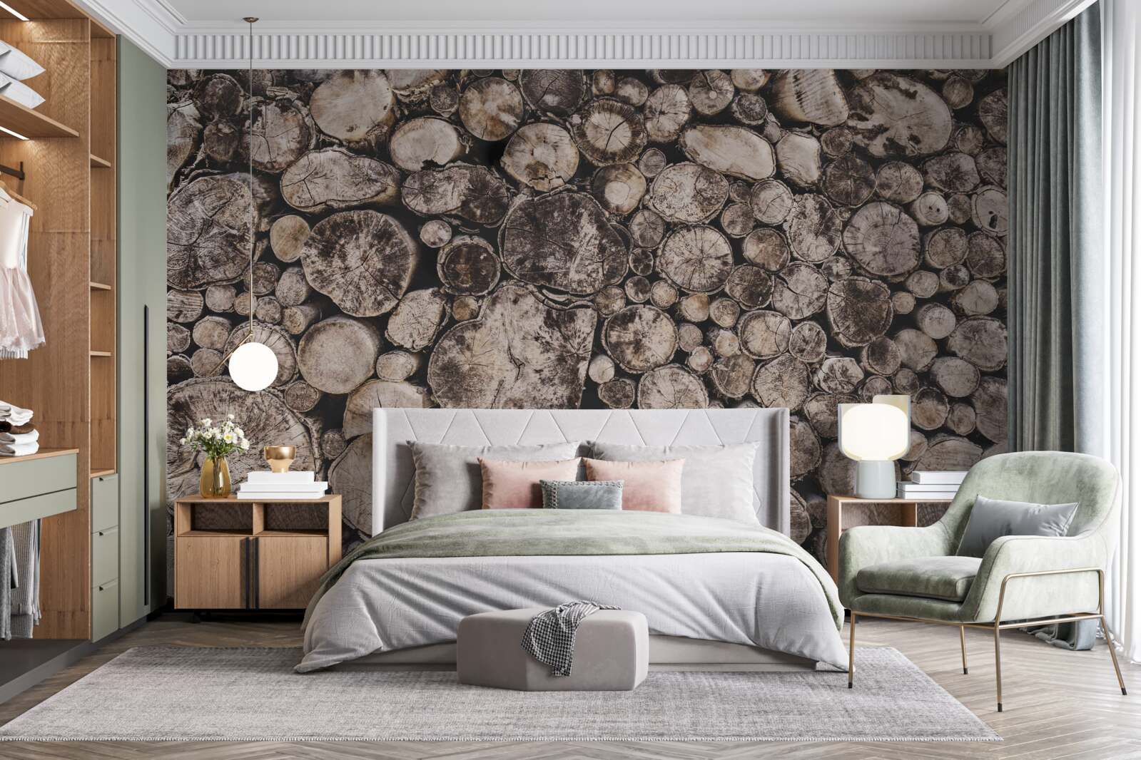 Papier peint les morceaux de bois impurs