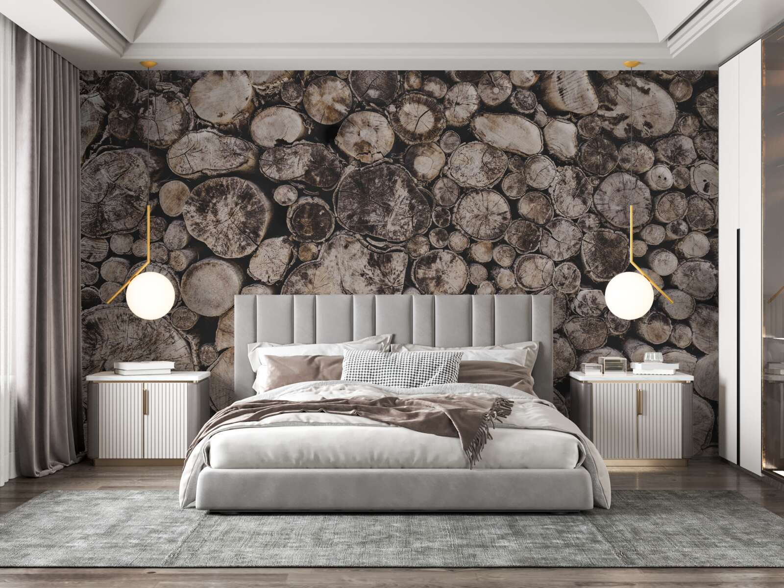 Papier peint les morceaux de bois impurs