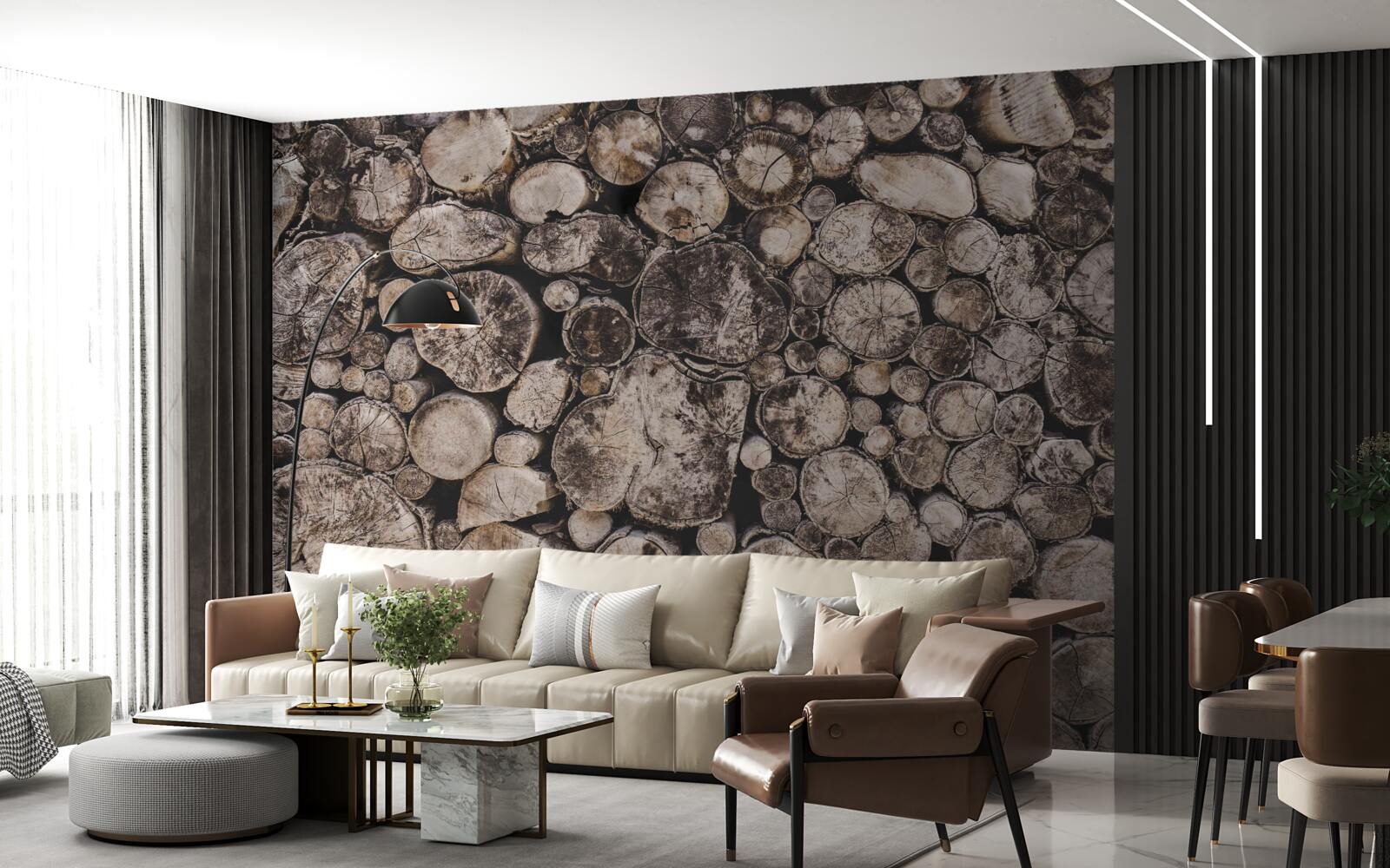 Papier peint les morceaux de bois impurs