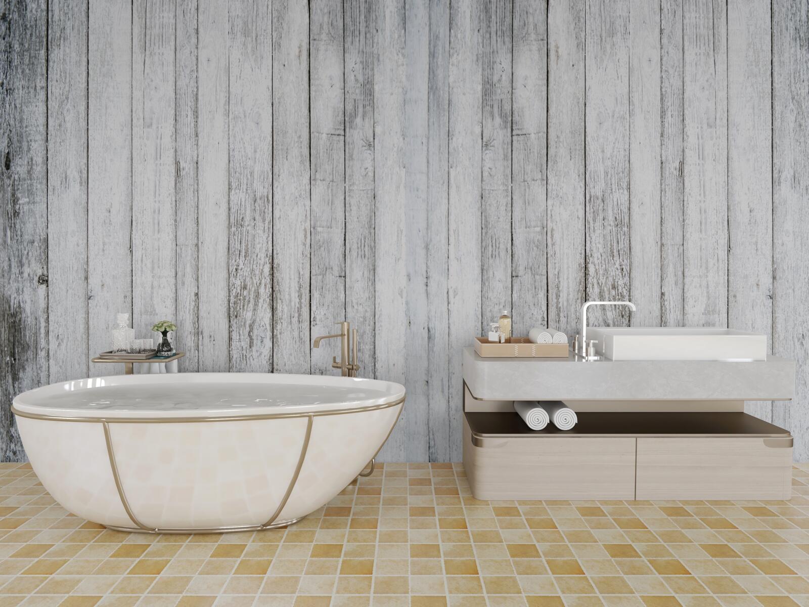 Papier peint bâtons minces en bois gris clair