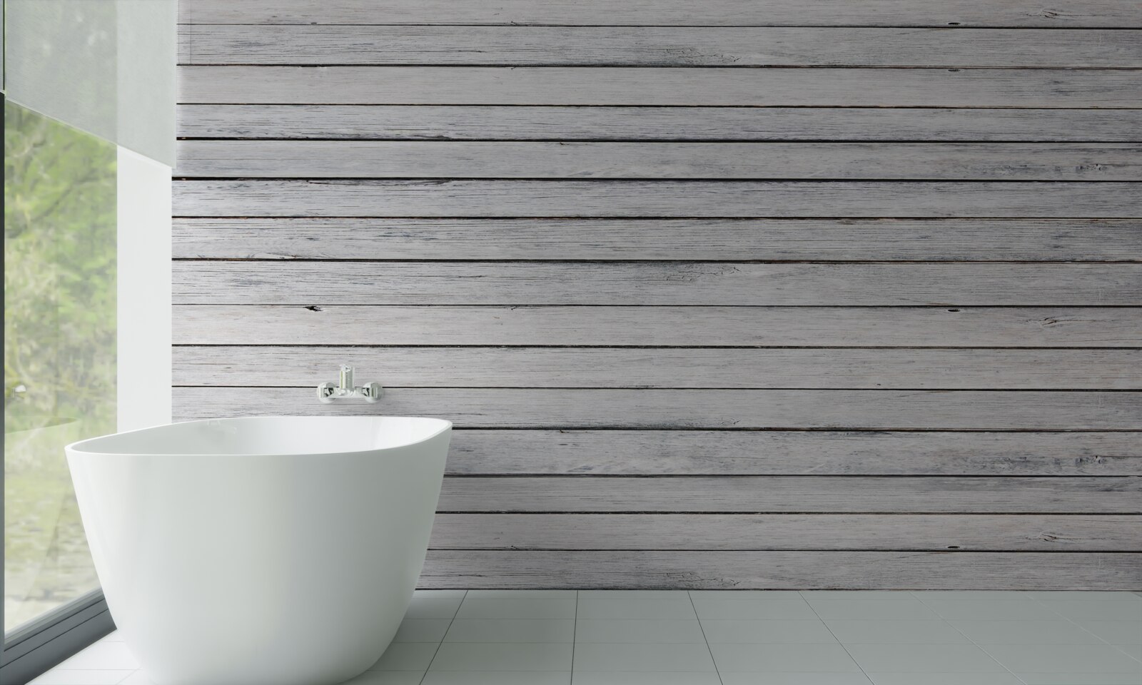 Papier peint bâtons étroits et boisés de couleur grise