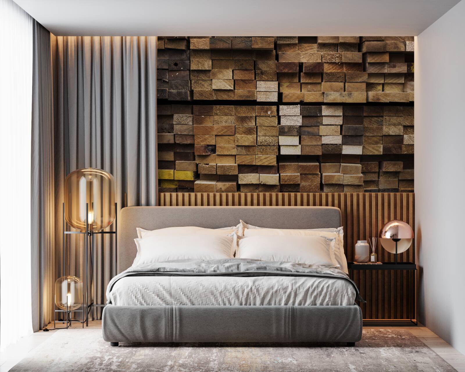 Papier peint des planches de bois disposées dans l'ordre