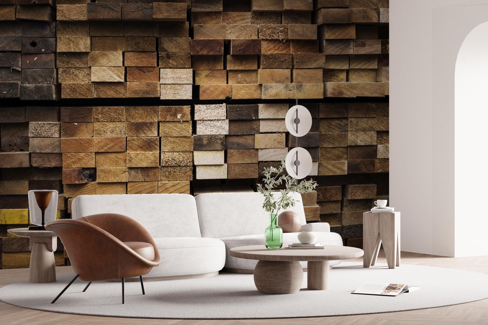 Papier peint des planches de bois disposées dans l'ordre