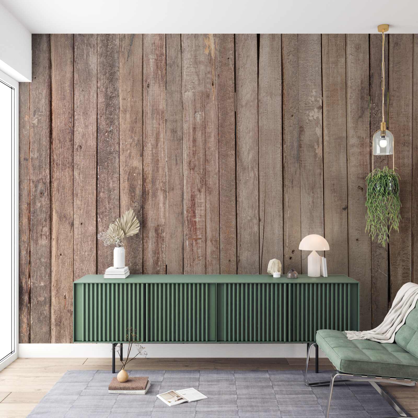 Papier peint planches de parquet en différentes teintes