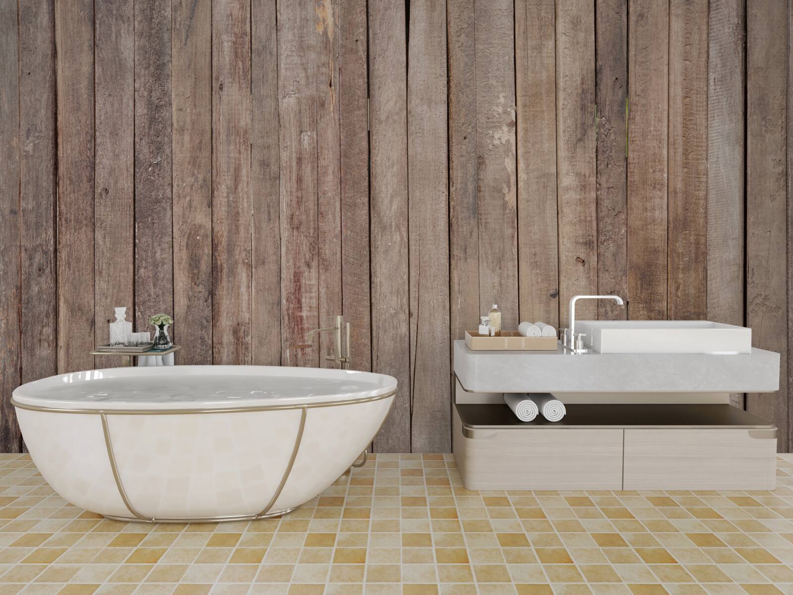 Papier peint planches de parquet en différentes teintes