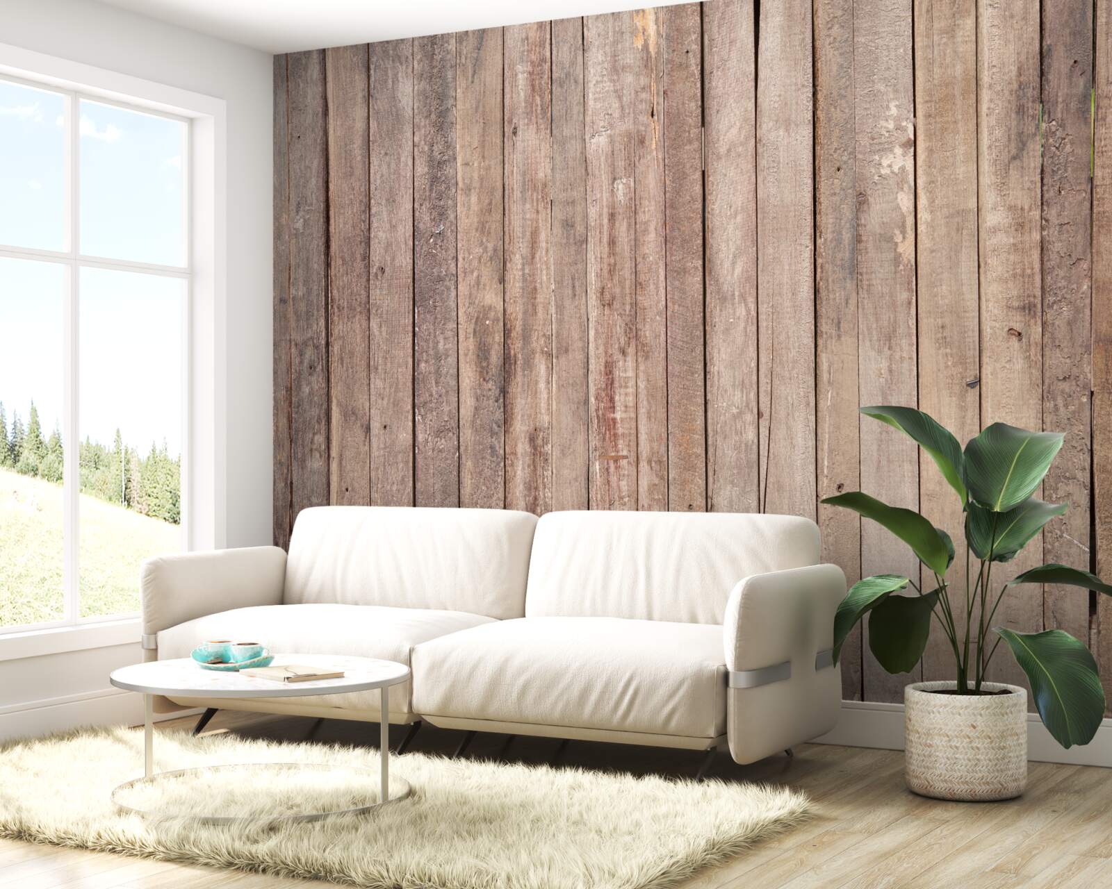 Papier peint planches de parquet en différentes teintes