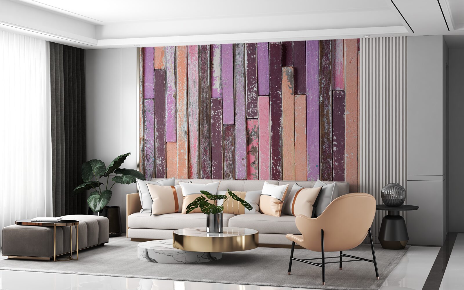 Papier peint lames de parquet en bois de différentes couleurs de l'ancien temps