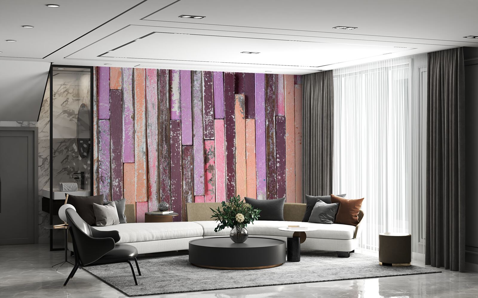 Papier peint lames de parquet en bois de différentes couleurs de l'ancien temps