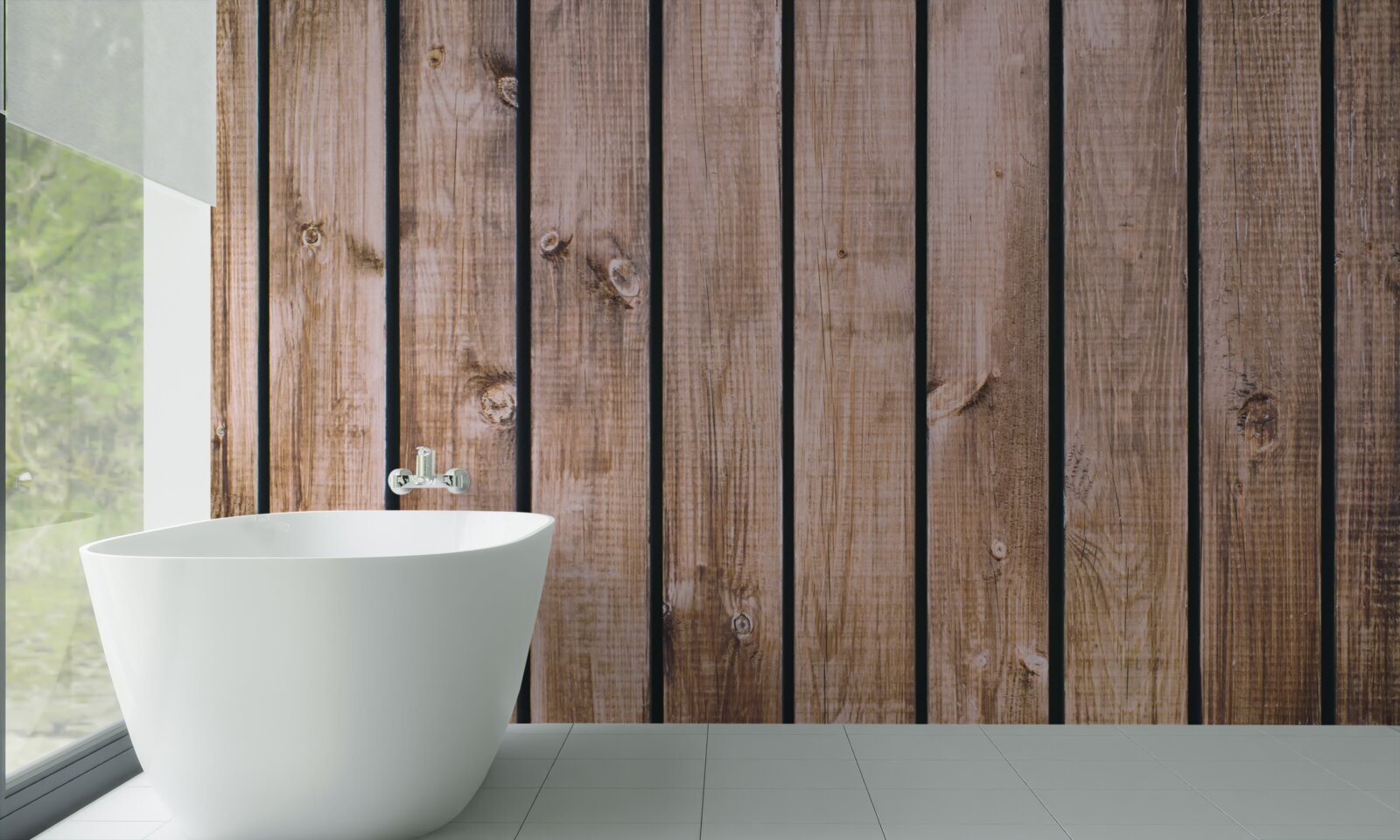 Papier peint parquet brun