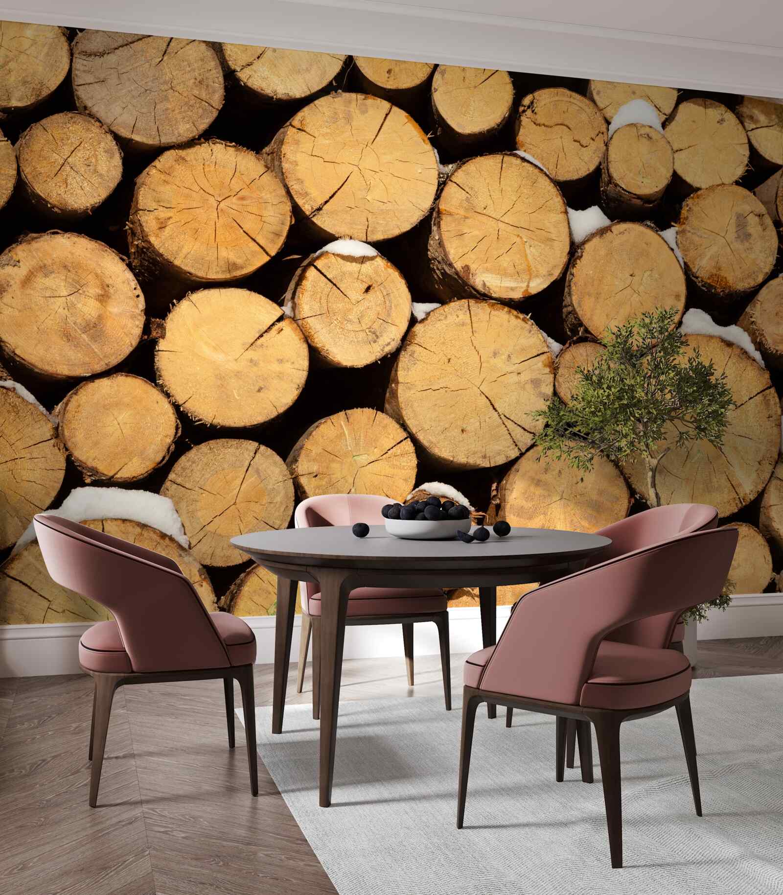 Papier peint l'abattage soigneux des arbres