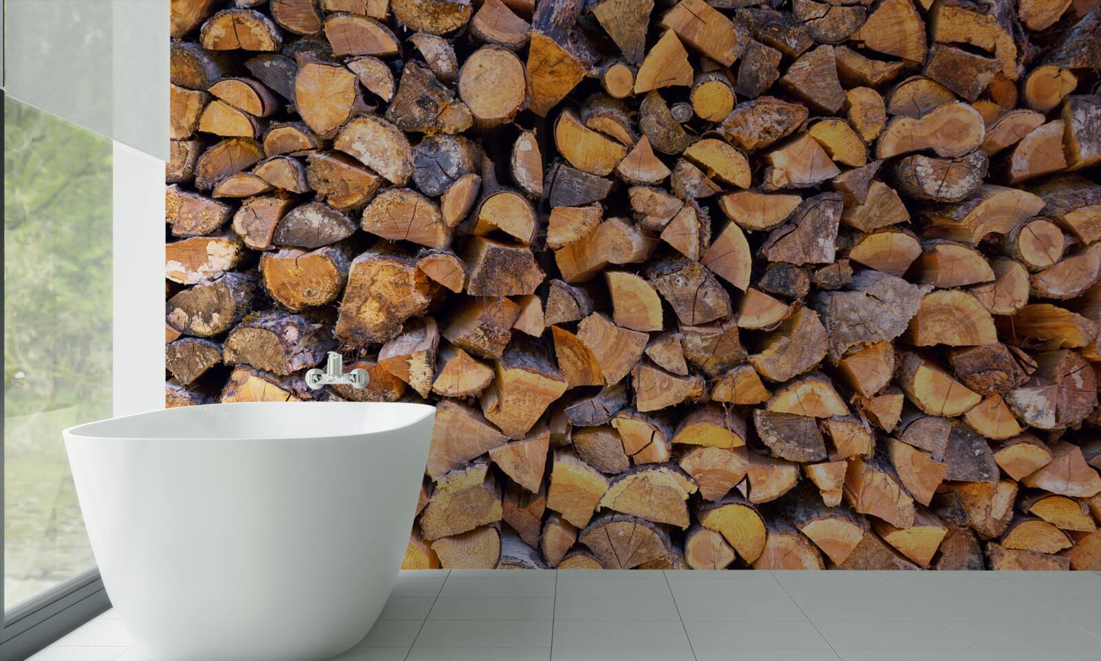 Papier peint fragments de troncs d'arbres