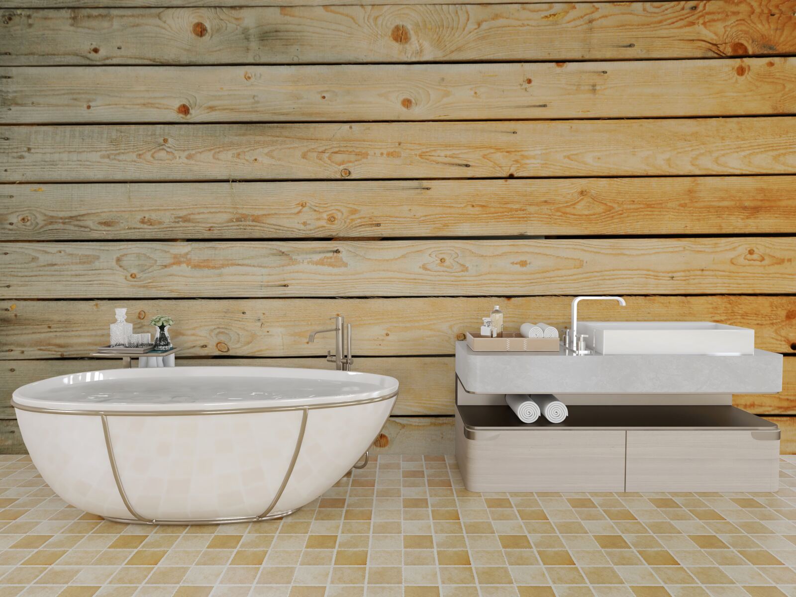 Papier peint bâtons en bois brun clair