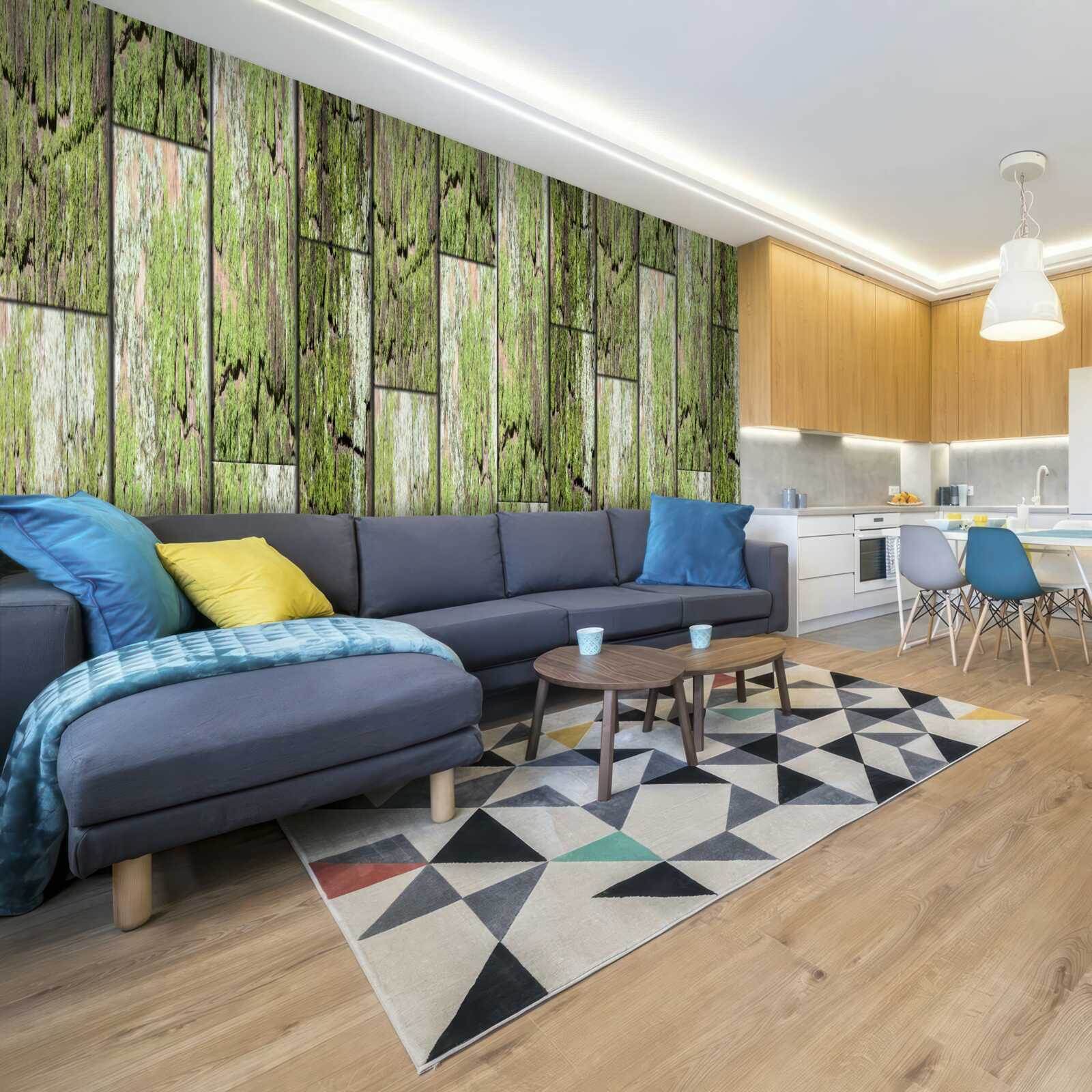 Papier peint boiseries peintes anciennes