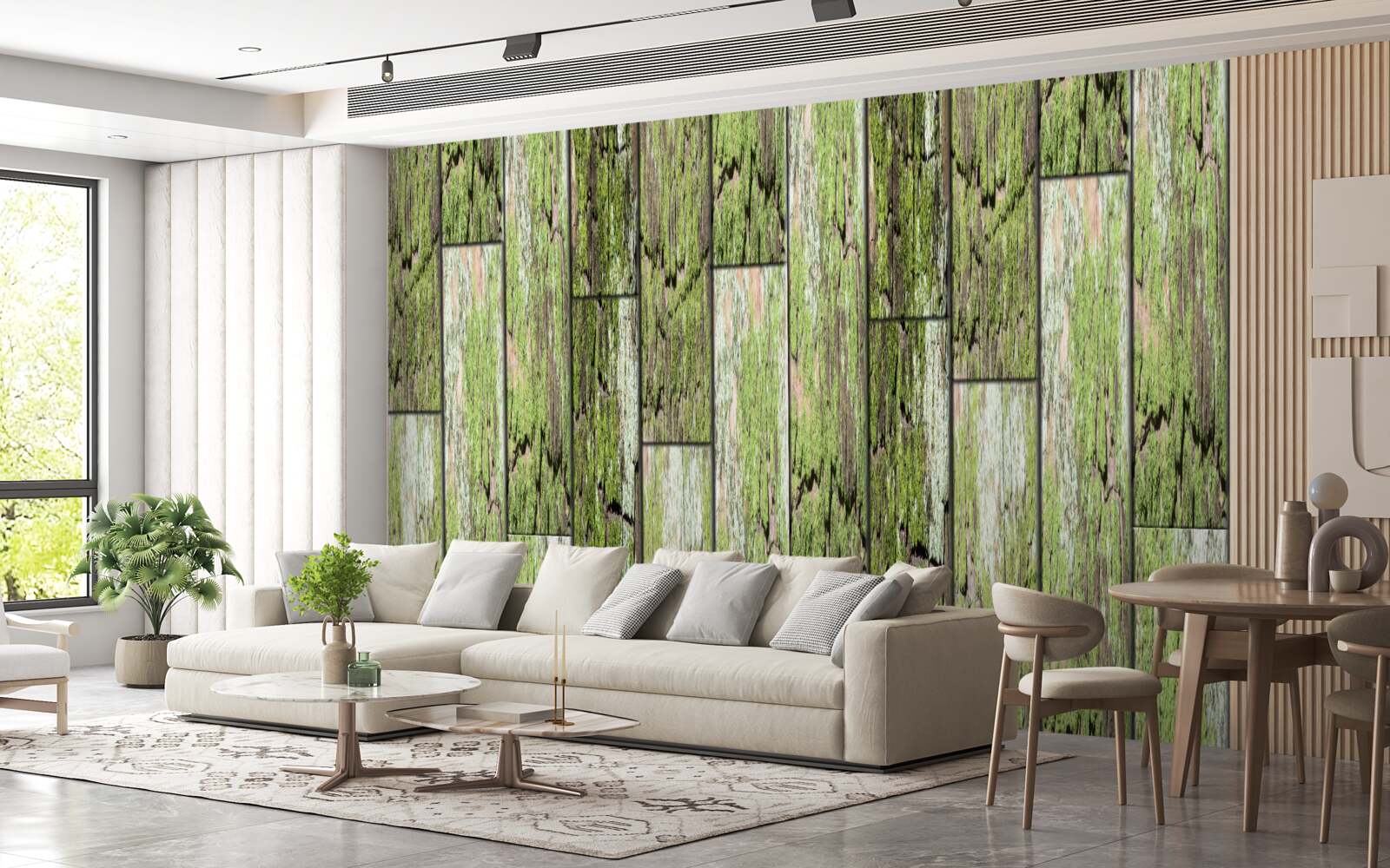 Papier peint boiseries peintes anciennes