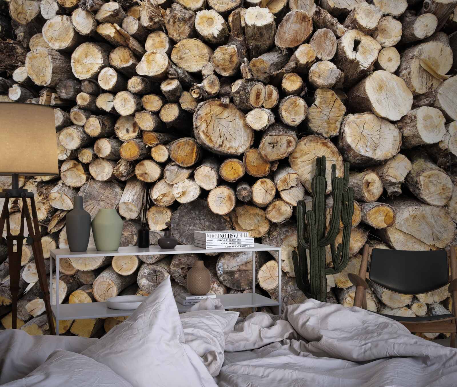 Papier peint les arbres abattus sont très nombreux