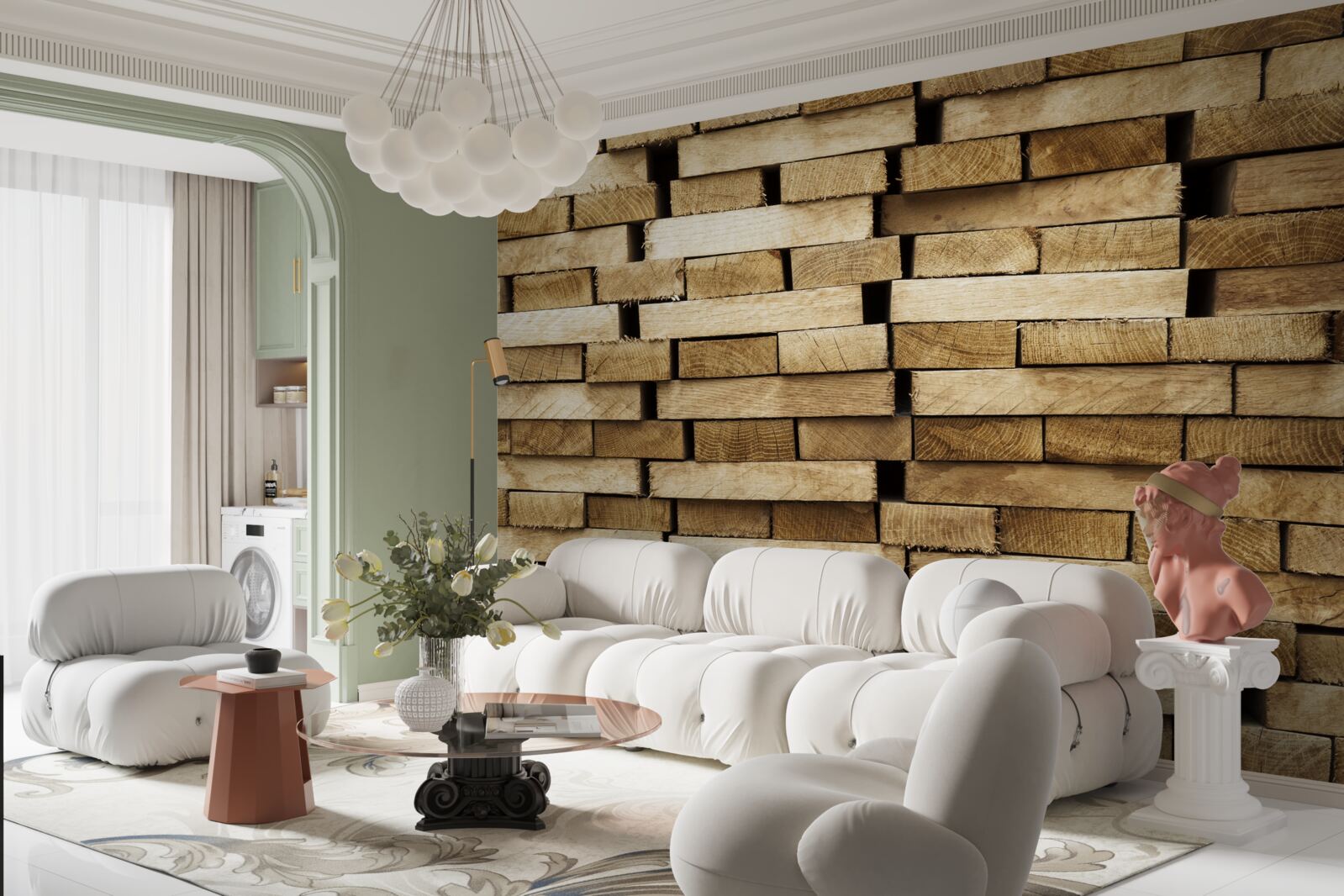 Papier peint mur de pavés