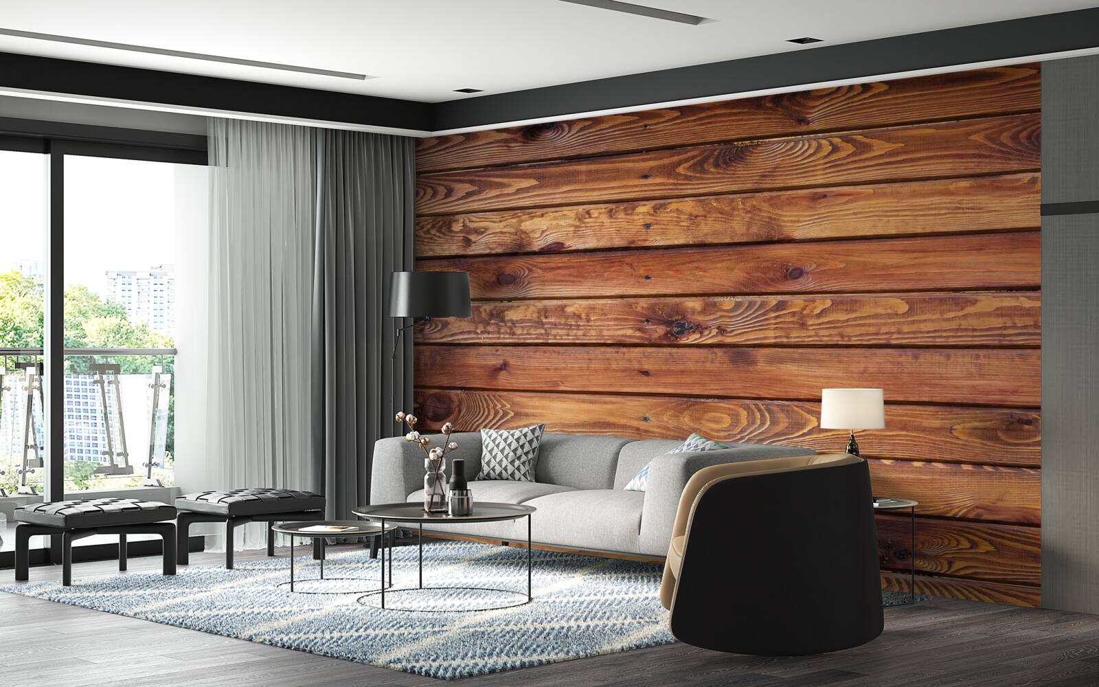 Papier peint texture naturelle du bois