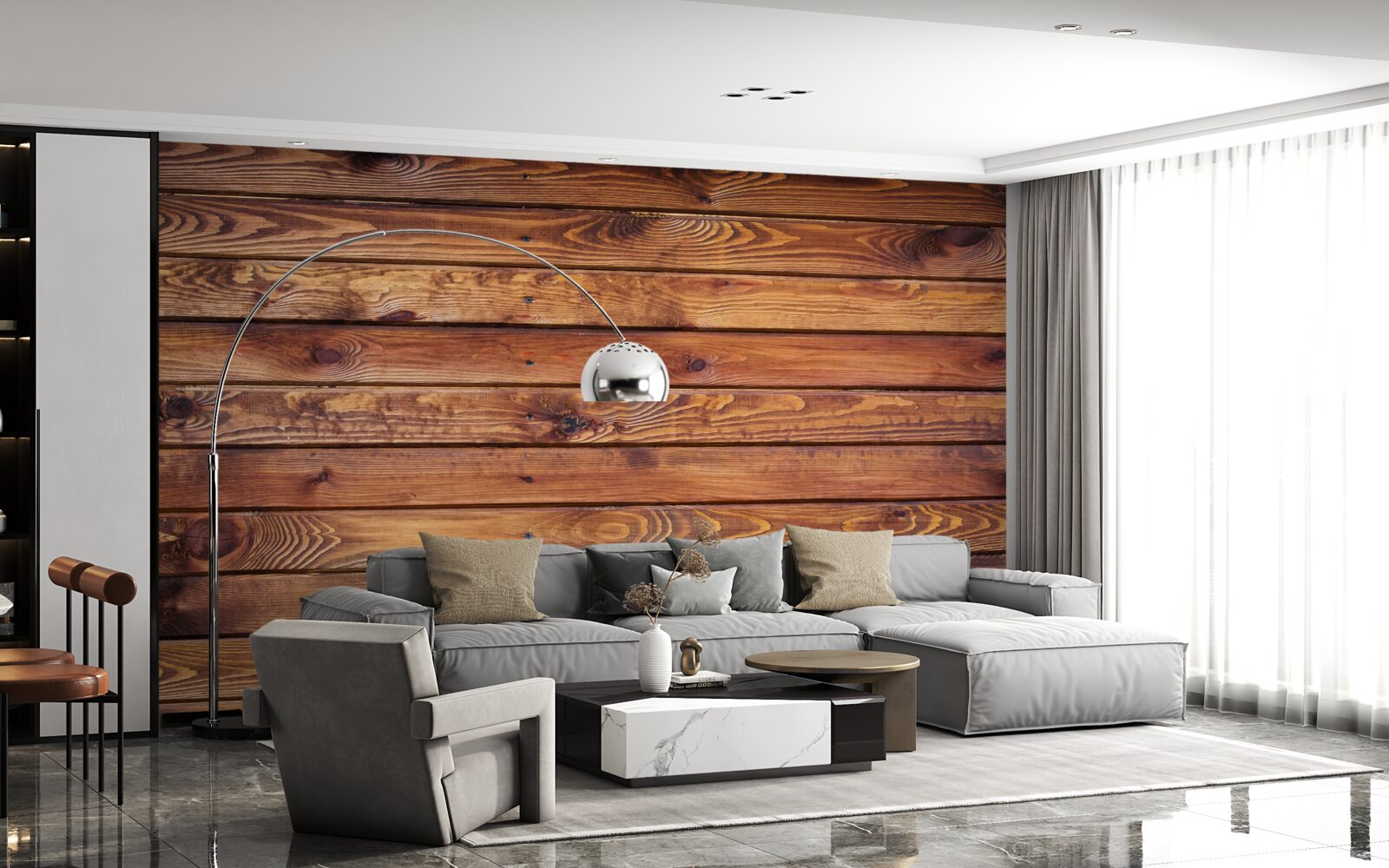 Papier peint texture naturelle du bois