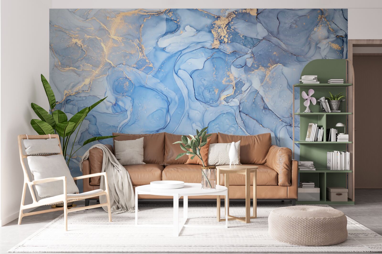 Papier peint fond bleu exclusif