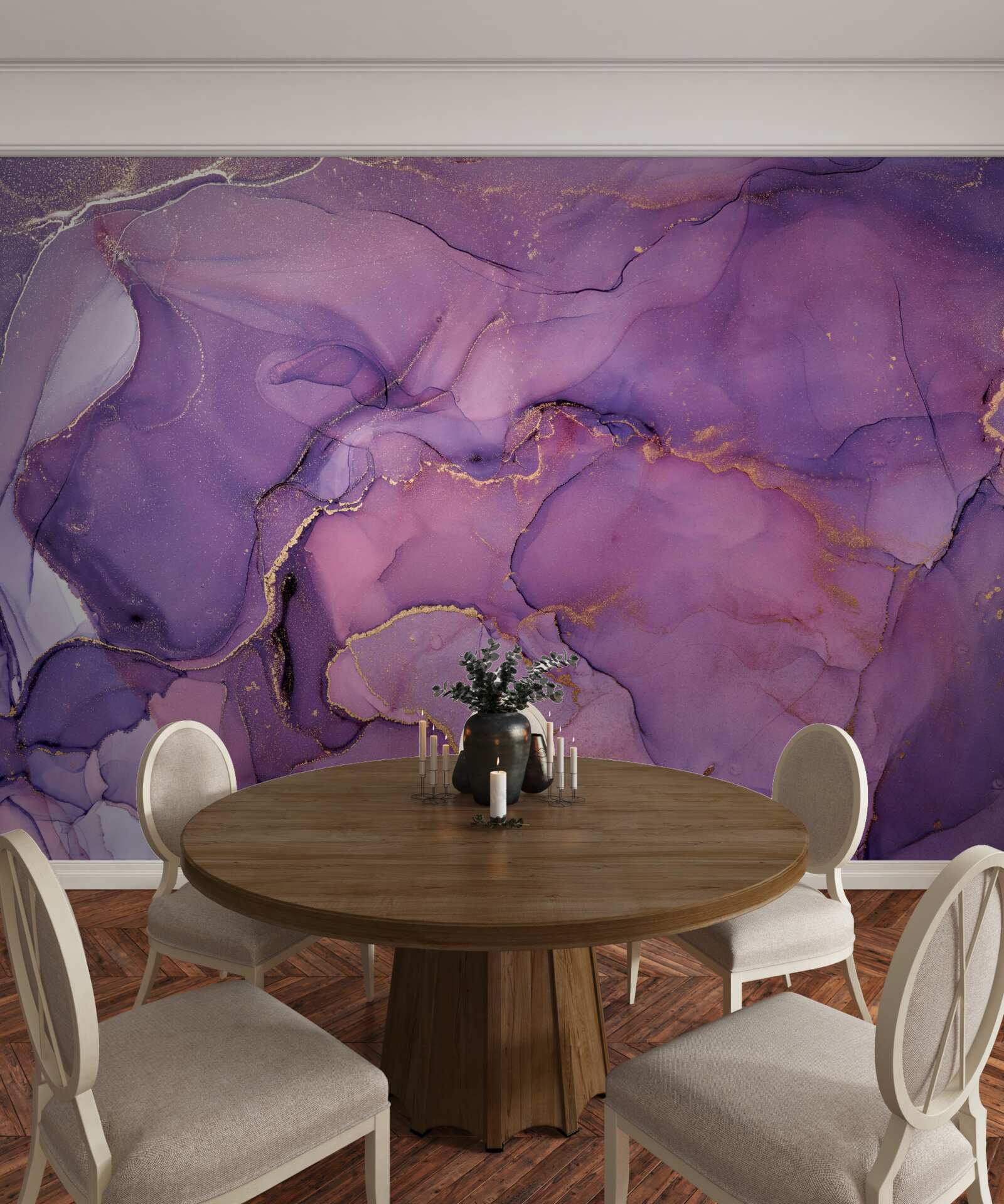 Papier peint de beaux reflets violets