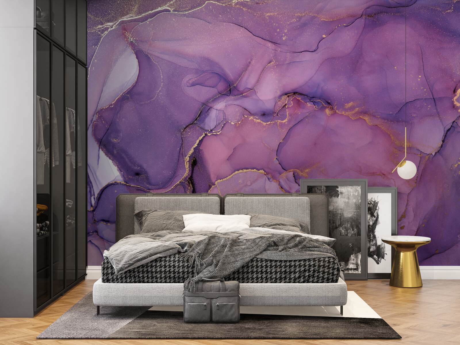 Papier peint de beaux reflets violets